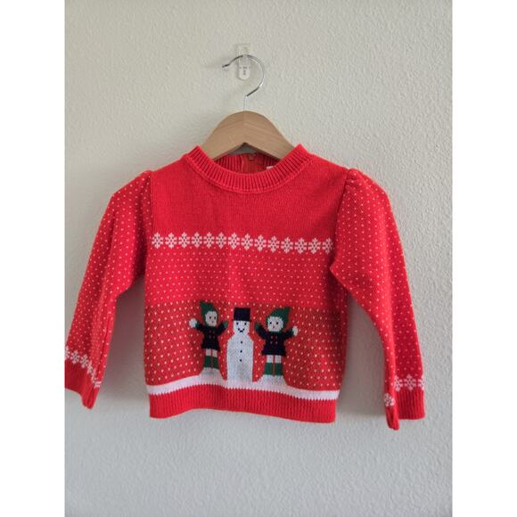 2T Vintage Toddler Red Acrylic Lightweight Holiday Sweater - Picture 2 of 5